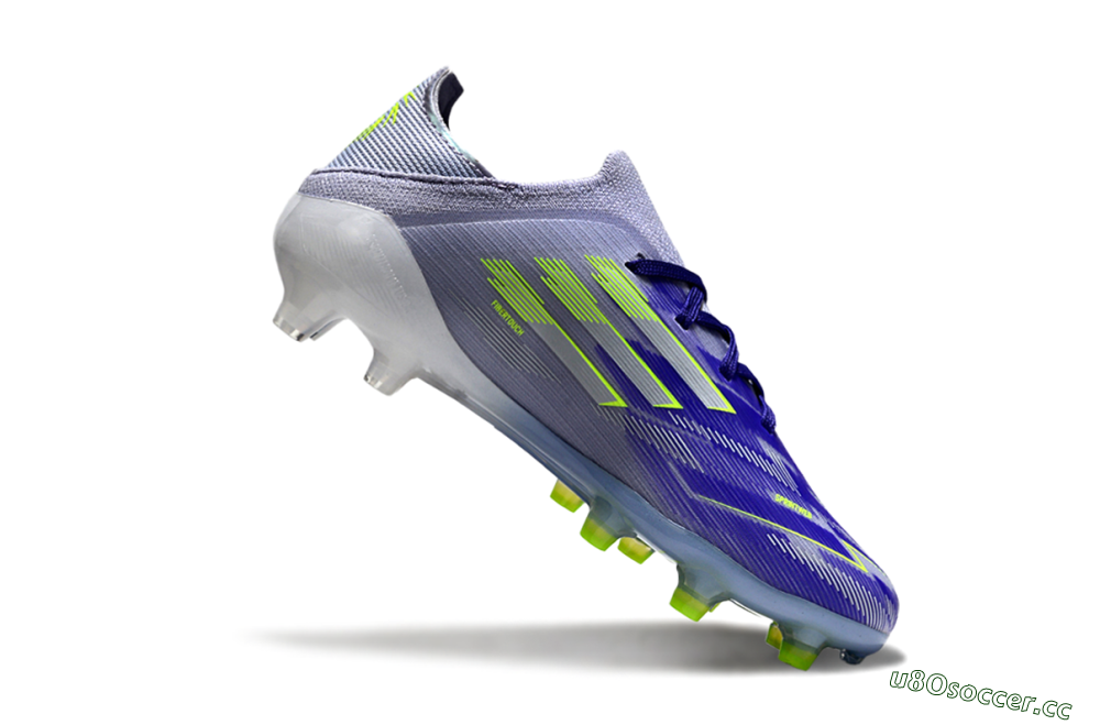 Kids Adidas F50 Elite FG Firm Ground Low-Tops Football Boots - Purple/Vibrant Purple/Electric Yellow 3