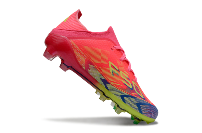 Kids Adidas F50 Elite FG Firm Ground Low-Tops Football Boots - Pink/Electric Pink/Neon Green