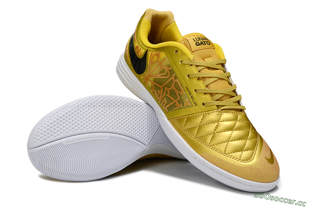 Unisex Nike Lunar Gato 2 IC Indoor & Futsal Low-Tops Football Shoes - Yellow/Golden Yellow/Bright Sunshine 3
