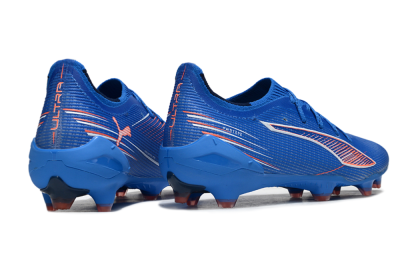 Men's Puma Ultra Ultimate FG Firm Ground Low-Tops Football Boots - Blue/Electric Blue/Coral Accent