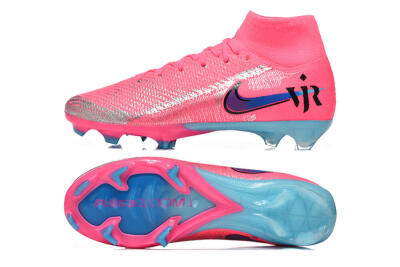Men's Nike Air Zoom Mercurial Superfly 10 Elite FG Firm Ground High-Tops Football Boots - Pink/Electric Pink/Blue Ice