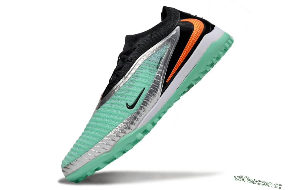 Unisex Nike Phantom 6 Low Elite TF Artificial Turf Low-Tops Football Shoes - Green/Mint Green/Black Orange 6