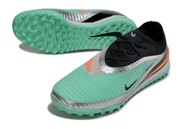 Unisex Nike Phantom 6 Low Elite TF Artificial Turf Low-Tops Football Shoes - Green/Mint Green/Black Orange