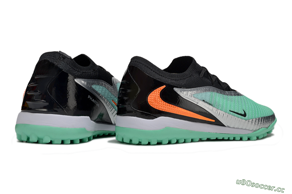 Unisex Nike Phantom 6 Low Elite TF Artificial Turf Low-Tops Football Shoes - Green/Mint Green/Black Orange 7
