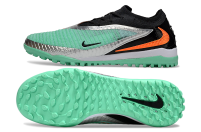 Unisex Nike Phantom 6 Low Elite TF Artificial Turf Low-Tops Football Shoes - Green/Mint Green/Black Orange