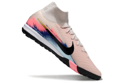 Unisex Nike Air Zoom Mercurial Superfly 10 Elite TF Artificial Turf High-Tops Football Shoes - Pink/Soft Pink/Light Blue
