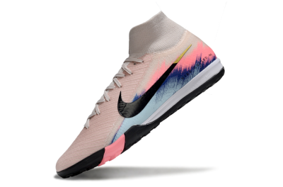 Unisex Nike Air Zoom Mercurial Superfly 10 Elite TF Artificial Turf High-Tops Football Shoes - Pink/Soft Pink/Light Blue