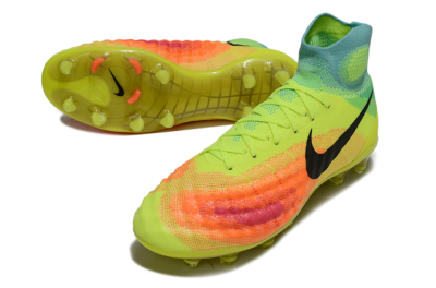 Men's Nike Magista Orden 2 FG Firm Ground High-Tops Football Boots - Yellow/Electric Lime/Fusion Coral