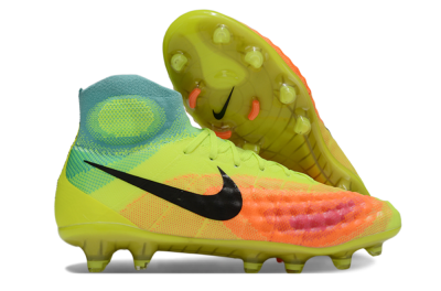 Men's Nike Magista Orden 2 FG Firm Ground High-Tops Football Boots - Yellow/Electric Lime/Fusion Coral
