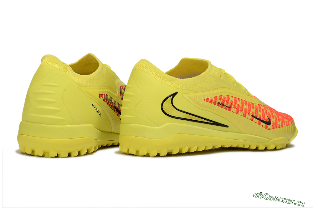 Men's Nike Phantom 6 Low Elite TF Artificial Turf Low-Tops Football Shoes - Yellow/Neon Yellow/Flame Orange 6
