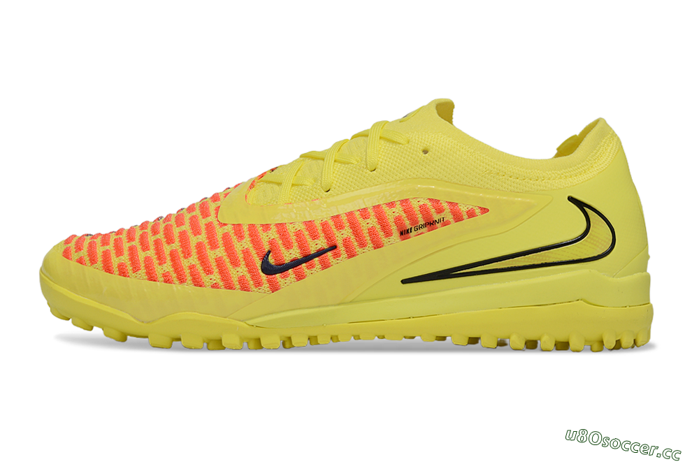 Men's Nike Phantom 6 Low Elite TF Artificial Turf Low-Tops Football Shoes - Yellow/Neon Yellow/Flame Orange 0