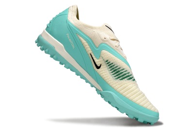 Men's Nike Phantom 6 Low Elite TF Artificial Turf Low-Tops Football Shoes - Aqua/Soft Cream/Turquoise Splash