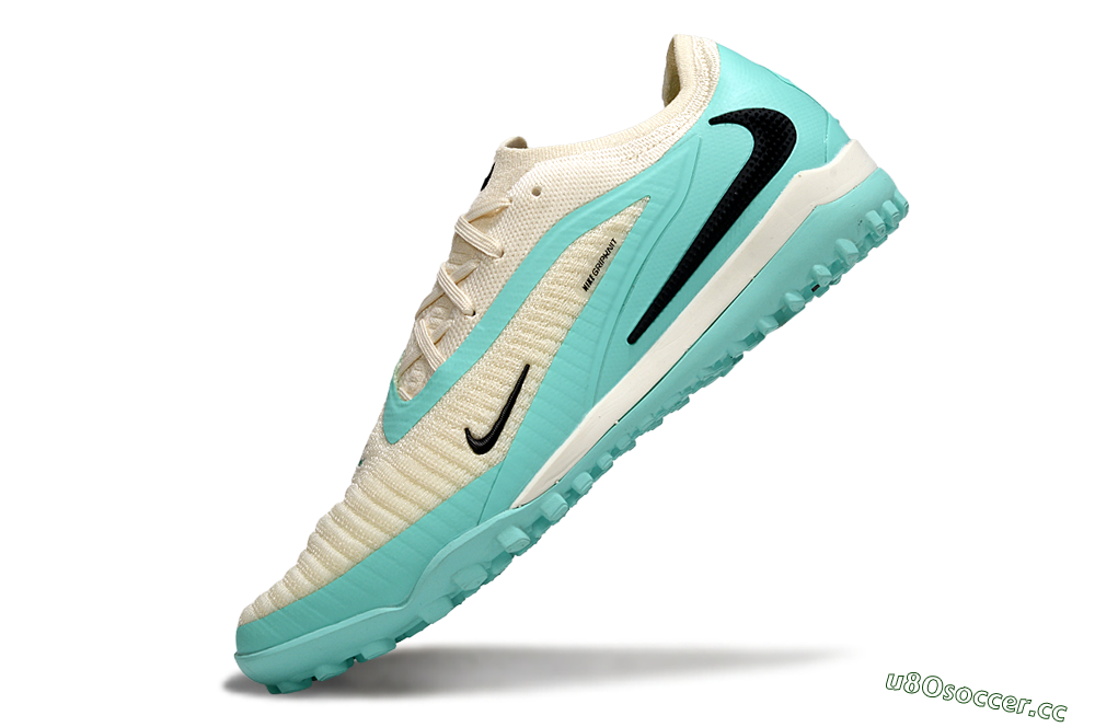 Men's Nike Phantom 6 Low Elite TF Artificial Turf Low-Tops Football Shoes - Aqua/Soft Cream/Turquoise Splash 5