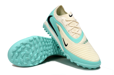 Men's Nike Phantom 6 Low Elite TF Artificial Turf Low-Tops Football Shoes - Aqua/Soft Cream/Turquoise Splash