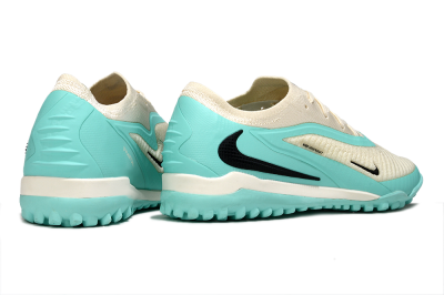 Men's Nike Phantom 6 Low Elite TF Artificial Turf Low-Tops Football Shoes - Aqua/Soft Cream/Turquoise Splash