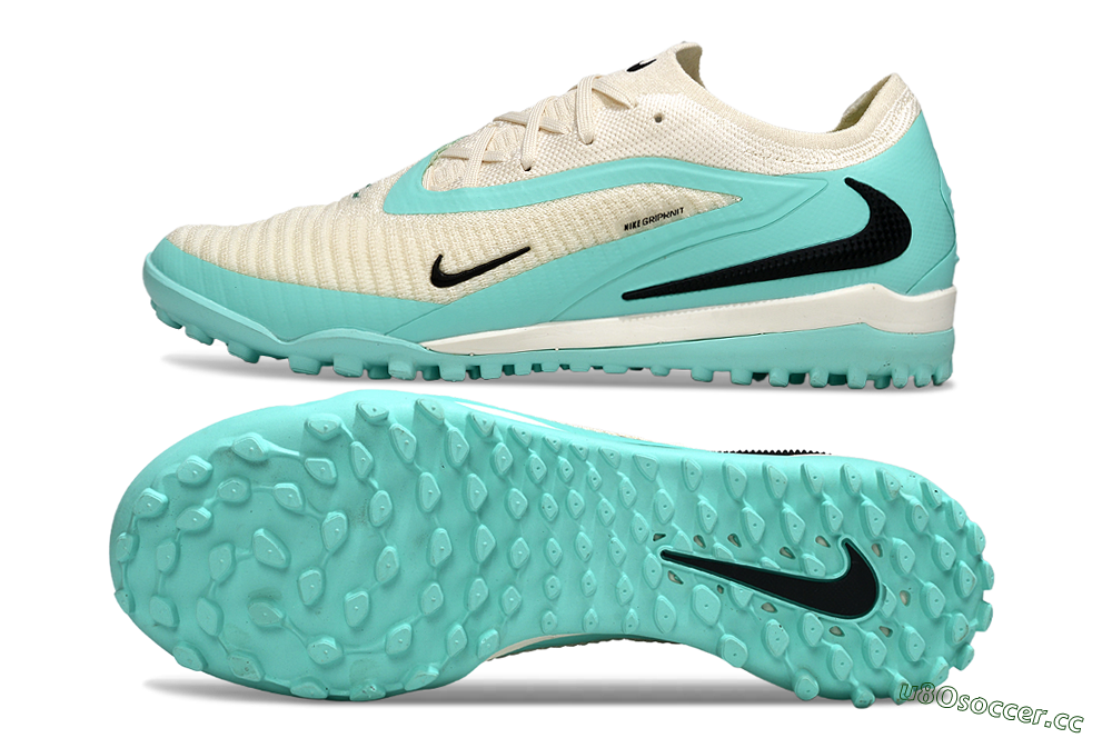 Men's Nike Phantom 6 Low Elite TF Artificial Turf Low-Tops Football Shoes - Aqua/Soft Cream/Turquoise Splash 1