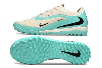 Men's Nike Phantom 6 Low Elite TF Artificial Turf Low-Tops Football Shoes - Aqua/Soft Cream/Turquoise Splash