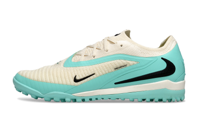 Men's Nike Phantom 6 Low Elite TF Artificial Turf Low-Tops Football Shoes - Aqua/Soft Cream/Turquoise Splash