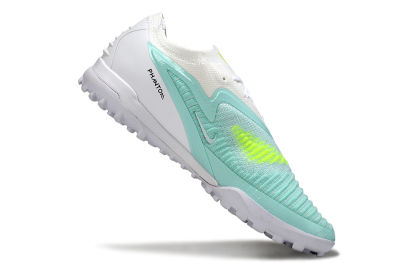 Men's Nike Phantom 6 Low Elite TF Artificial Turf Low-Tops Football Shoes - Aqua/Lime Green/White