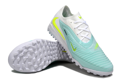 Men's Nike Phantom 6 Low Elite TF Artificial Turf Low-Tops Football Shoes - Aqua/Lime Green/White