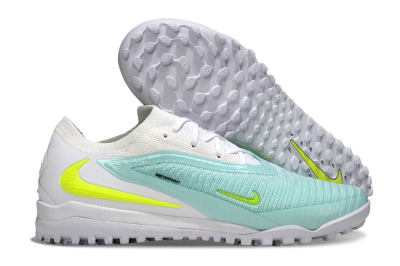 Men's Nike Phantom 6 Low Elite TF Artificial Turf Low-Tops Football Shoes - Aqua/Lime Green/White