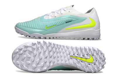 Men's Nike Phantom 6 Low Elite TF Artificial Turf Low-Tops Football Shoes - Aqua/Lime Green/White