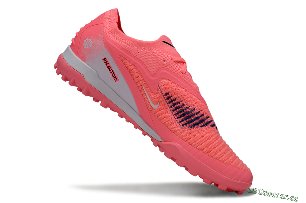 Men's Nike Phantom 6 Low Elite TF Artificial Turf Low-Tops Football Shoes - Pink/Electric Pink/Black 4