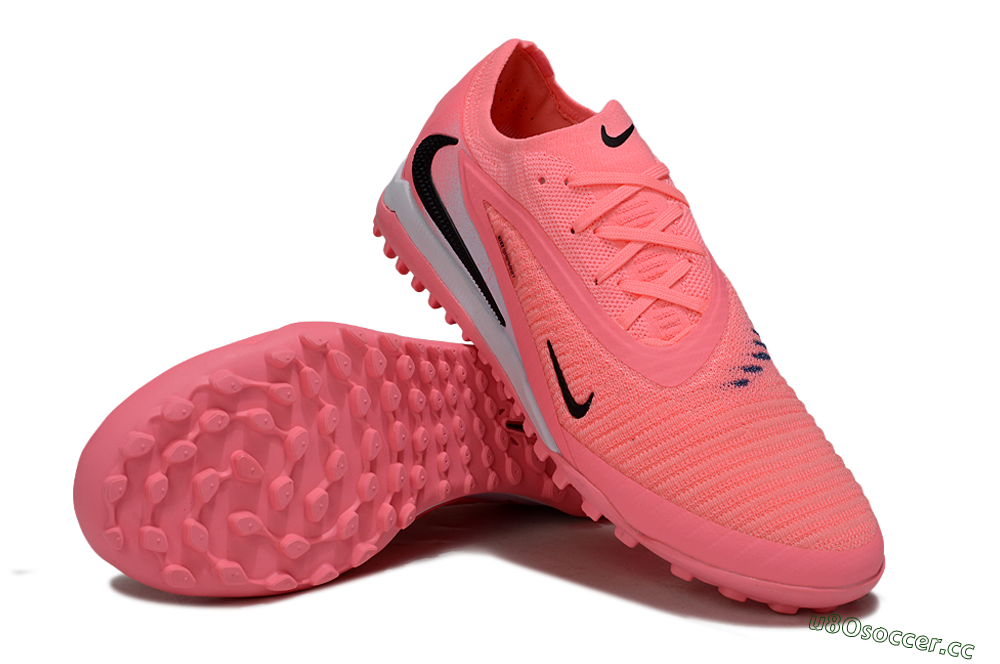Men's Nike Phantom 6 Low Elite TF Artificial Turf Low-Tops Football Shoes - Pink/Electric Pink/Black 3