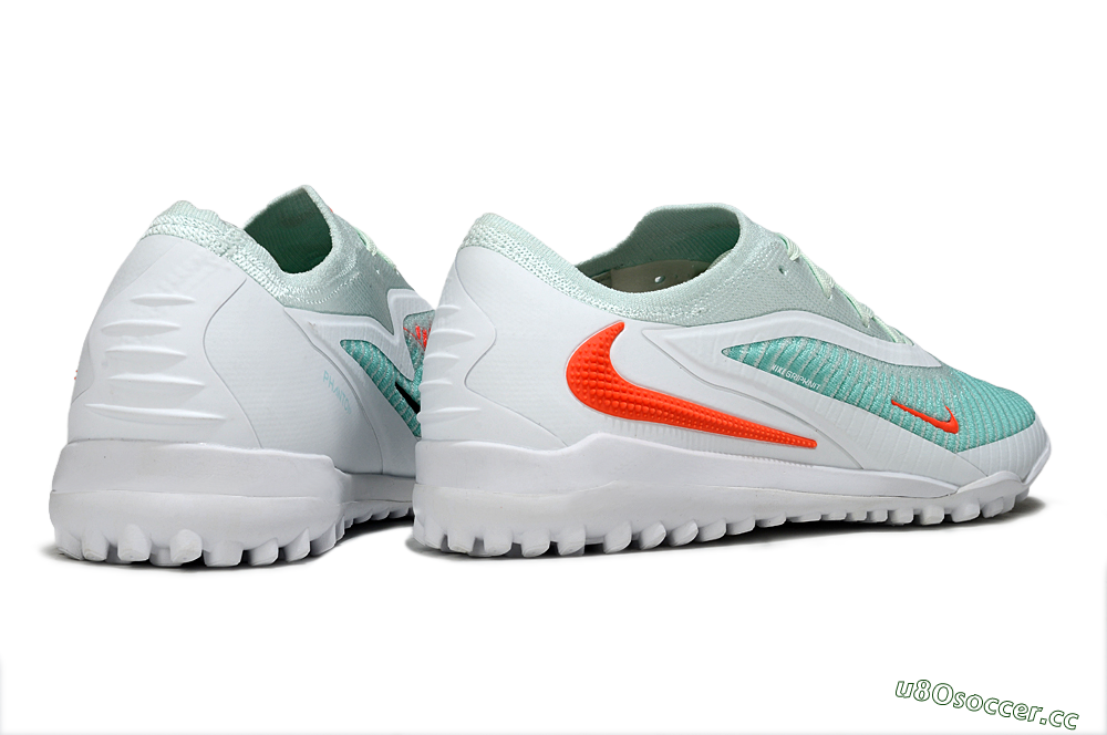 Men's Nike Phantom 6 Low Elite TF Artificial Turf Low-Tops Football Shoes - Aqua/Coral Breeze/White Glow 6