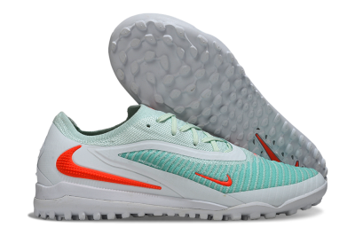 Men's Nike Phantom 6 Low Elite TF Artificial Turf Low-Tops Football Shoes - Aqua/Coral Breeze/White Glow
