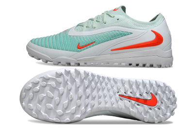 Men's Nike Phantom 6 Low Elite TF Artificial Turf Low-Tops Football Shoes - Aqua/Coral Breeze/White Glow
