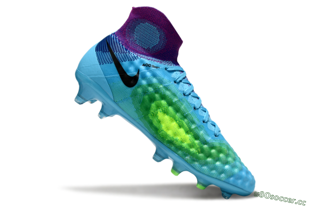 Men's Nike Magista Orden 2 FG Firm Ground High-Tops Football Boots - Blue/Bright Aqua/Lime Green 4
