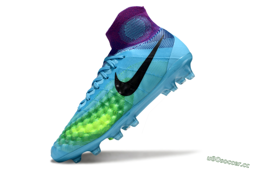 Men's Nike Magista Orden 2 FG Firm Ground High-Tops Football Boots - Blue/Bright Aqua/Lime Green 5