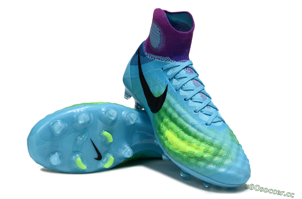 Men's Nike Magista Orden 2 FG Firm Ground High-Tops Football Boots - Blue/Bright Aqua/Lime Green 1