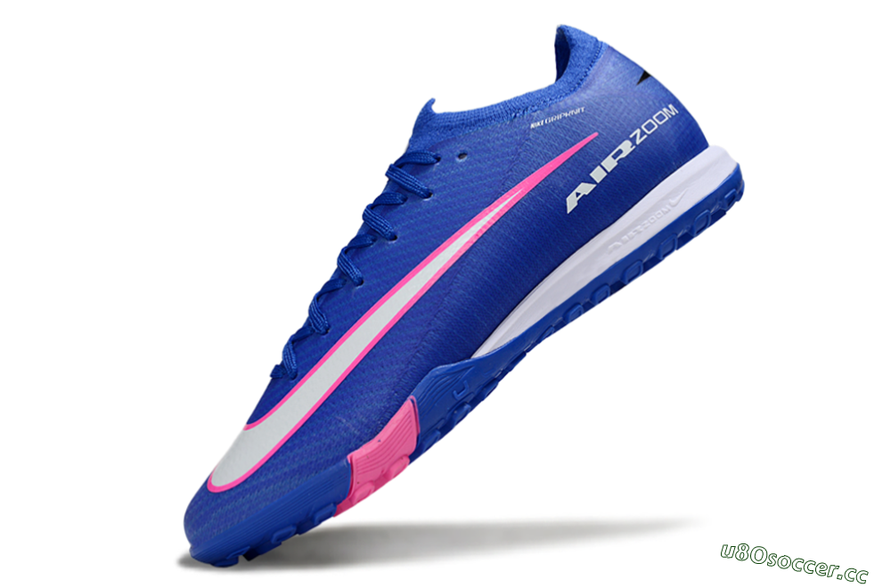 Unisex Nike Air Zoom Mercurial Vapor 16 Elite TF Artificial Turf Low-Tops Football Shoes - Blue/Electric Blue/Fuchsia Pink 5