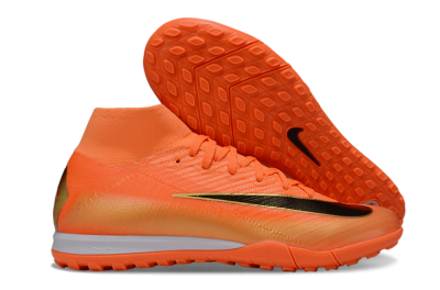 Unisex Nike Air Zoom Mercurial Superfly 10 Elite TF Artificial Turf High-Tops Football Shoes - Orange/Bright Blaze/Black Gold
