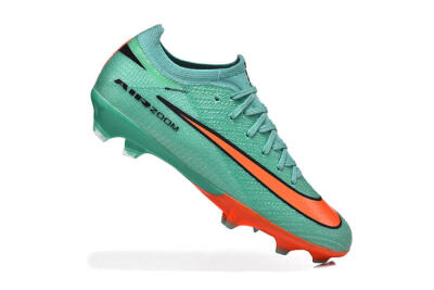 Unisex Nike Air Zoom Mercurial Vapor 16 Elite FG Firm Ground Low-Tops Football Boots - Green/Aqua Splash/Coral Burst