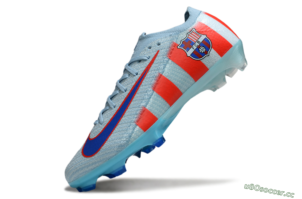 Men's Nike Air Zoom Mercurial Vapor 16 Elite FG Firm Ground Low-Tops Football Boots - Blue/Bright Red/Light Blue 5