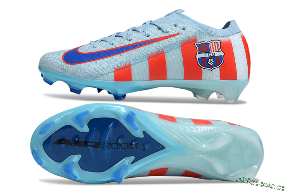 Men's Nike Air Zoom Mercurial Vapor 16 Elite FG Firm Ground Low-Tops Football Boots - Blue/Bright Red/Light Blue 1