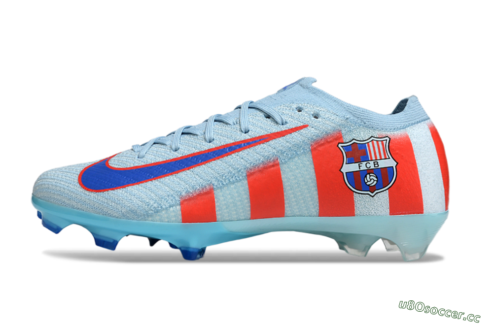 Men's Nike Air Zoom Mercurial Vapor 16 Elite FG Firm Ground Low-Tops Football Boots - Blue/Bright Red/Light Blue 0