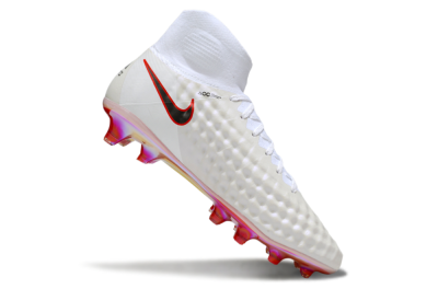 Men's Nike Magista Orden 2 FG Firm Ground High-Tops Football Boots - White/Fiery Red/Black