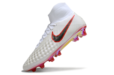 Men's Nike Magista Orden 2 FG Firm Ground High-Tops Football Boots - White/Fiery Red/Black