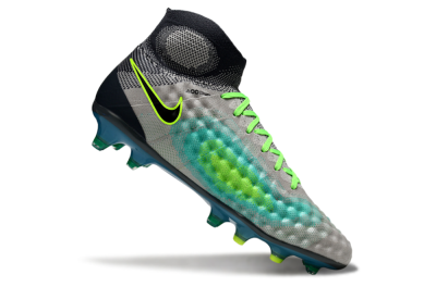Men's Nike Magista Orden 2 FG Firm Ground High-Tops Football Boots - Gray/Neon Green/Black