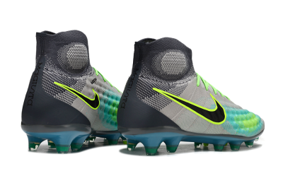 Men's Nike Magista Orden 2 FG Firm Ground High-Tops Football Boots - Gray/Neon Green/Black