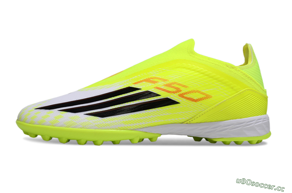 Unisex Adidas F50 Elite Laceless TF Artificial Turf Low-Tops Football Shoes - Yellow/Neon Yellow/Crisp White 0
