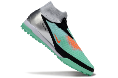 Unisex Nike Phantom 6 High Elite TF Artificial Turf High-Tops Football Shoes - Green/Aqua Mint/Neon Orange