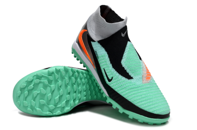Unisex Nike Phantom 6 High Elite TF Artificial Turf High-Tops Football Shoes - Green/Aqua Mint/Neon Orange