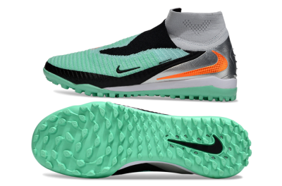 Unisex Nike Phantom 6 High Elite TF Artificial Turf High-Tops Football Shoes - Green/Aqua Mint/Neon Orange