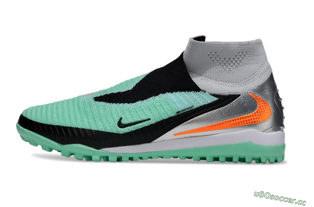Unisex Nike Phantom 6 High Elite TF Artificial Turf High-Tops Football Shoes - Green/Aqua Mint/Neon Orange 0