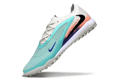 Men's Nike Phantom 6 Low Elite TF Artificial Turf Low-Tops Football Shoes - Aqua/Sky Blue/Coral Orange